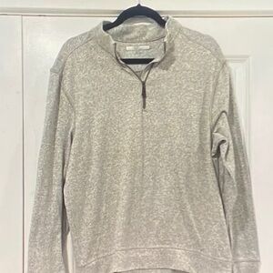 Greg Norman Collection Light Gray Zip-Up Sweater